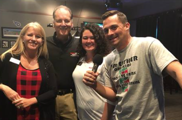 Chad and the team from TN210 with a microphone